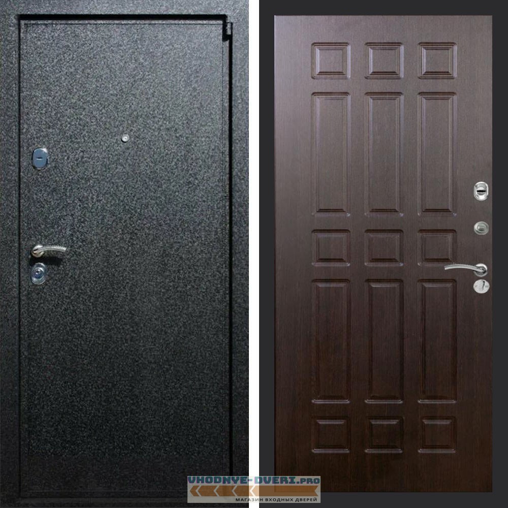 Входная дверь REX (Рекс) 3 Черный крокодил ФЛ-33 венге