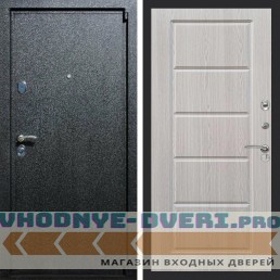 Входная дверь REX (Рекс) 3 Черный крокодил ФЛ-39 Беленый дуб