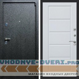 Входная дверь REX (Рекс) 3 Черный крокодил ФЛ-39 Белый ясень