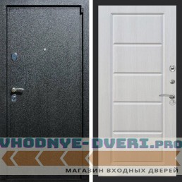 Входная дверь REX (Рекс) 3 Черный крокодил ФЛ-39 Лиственница бежевая