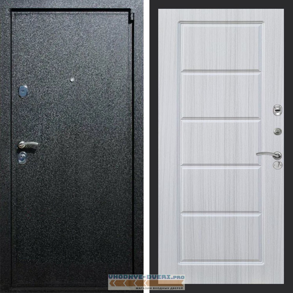 Входная дверь REX (Рекс) 3 Черный крокодил ФЛ-39 Сандал светлый