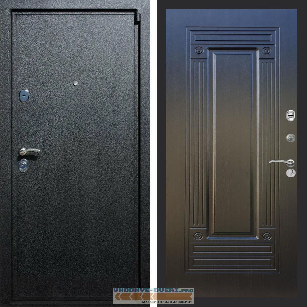 Входная дверь REX (Рекс) 3 Черный крокодил ФЛ-4 венге