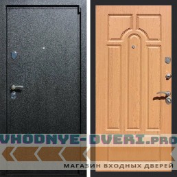 Входная дверь REX (Рекс) 3 Черный крокодил ФЛ-58 дуб светлый