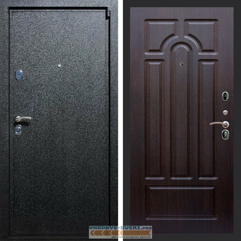 Входная дверь REX (Рекс) 3 Черный крокодил ФЛ-58 Венге