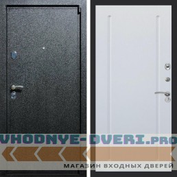 Входная дверь REX (Рекс) 3 Черный крокодил ФЛ-68 Белый ясень