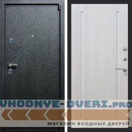 Входная дверь REX (Рекс) 3 Черный крокодил ФЛ-68 Лиственница бежевая