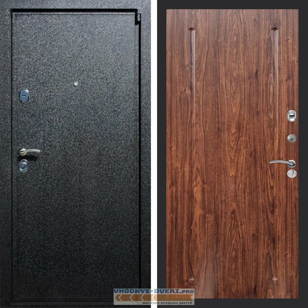 Входная дверь REX (Рекс) 3 Черный крокодил ФЛ-68 Мореная береза