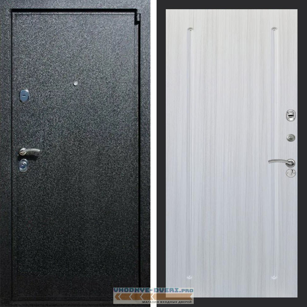 Входная дверь REX (Рекс) 3 Черный крокодил ФЛ-68 Сандал светлый