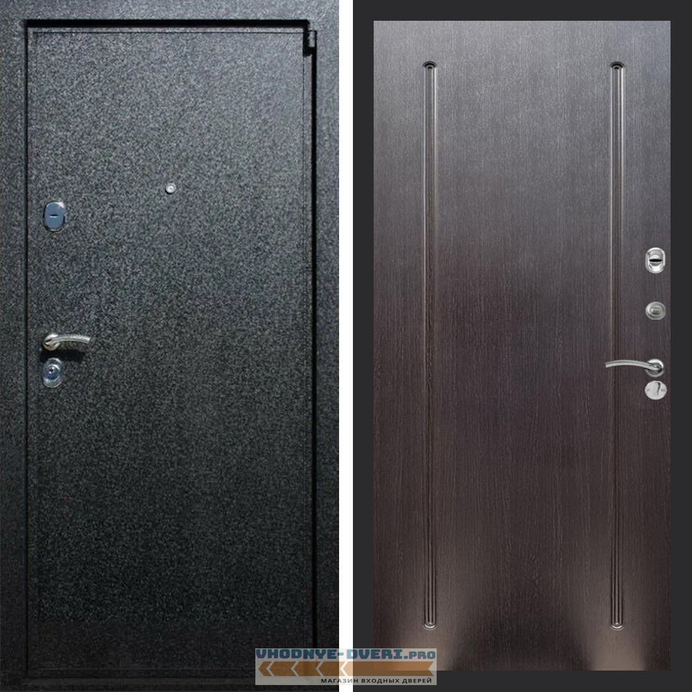 Входная дверь REX (Рекс) 3 Черный крокодил ФЛ-68 Венге