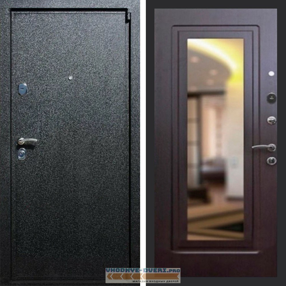 Входная дверь REX (Рекс) 3 Черный крокодил ФЛЗ-120 венге