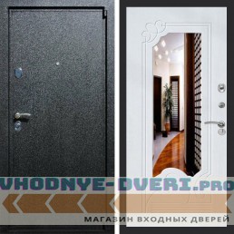 Входная дверь REX (Рекс) 3 Черный крокодил ФЛЗ-147 Белый ясень