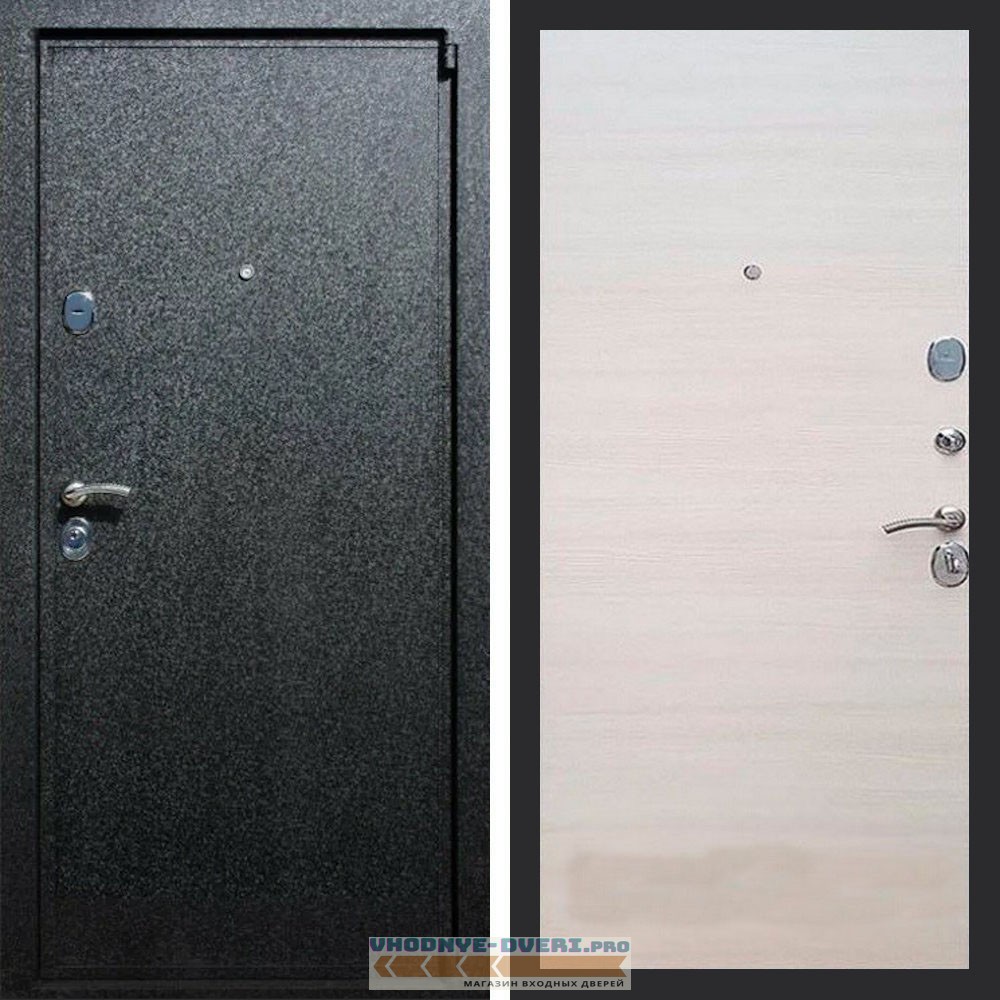 Входная дверь REX (Рекс) 3 Черный крокодил гладкая акация светлая