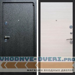 Входная дверь REX (Рекс) 3 Черный крокодил гладкая акация светлая