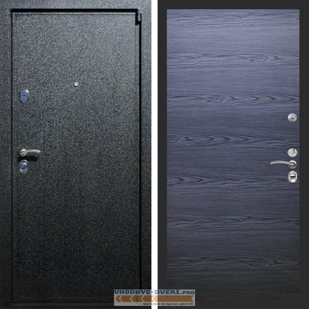 Входная дверь REX (Рекс) 3 Черный крокодил Гладкая дуб тангент