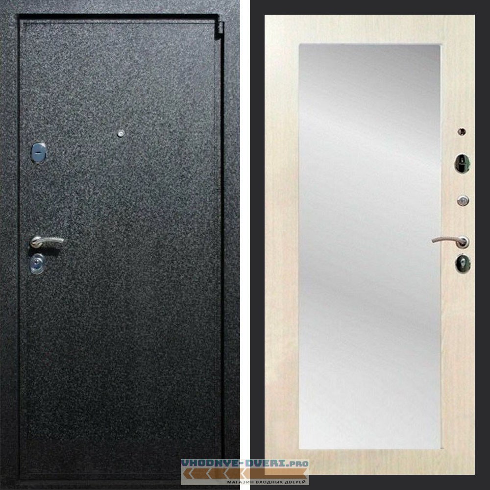 Входная дверь REX (Рекс) 3 Черный крокодил пастораль лиственница беж