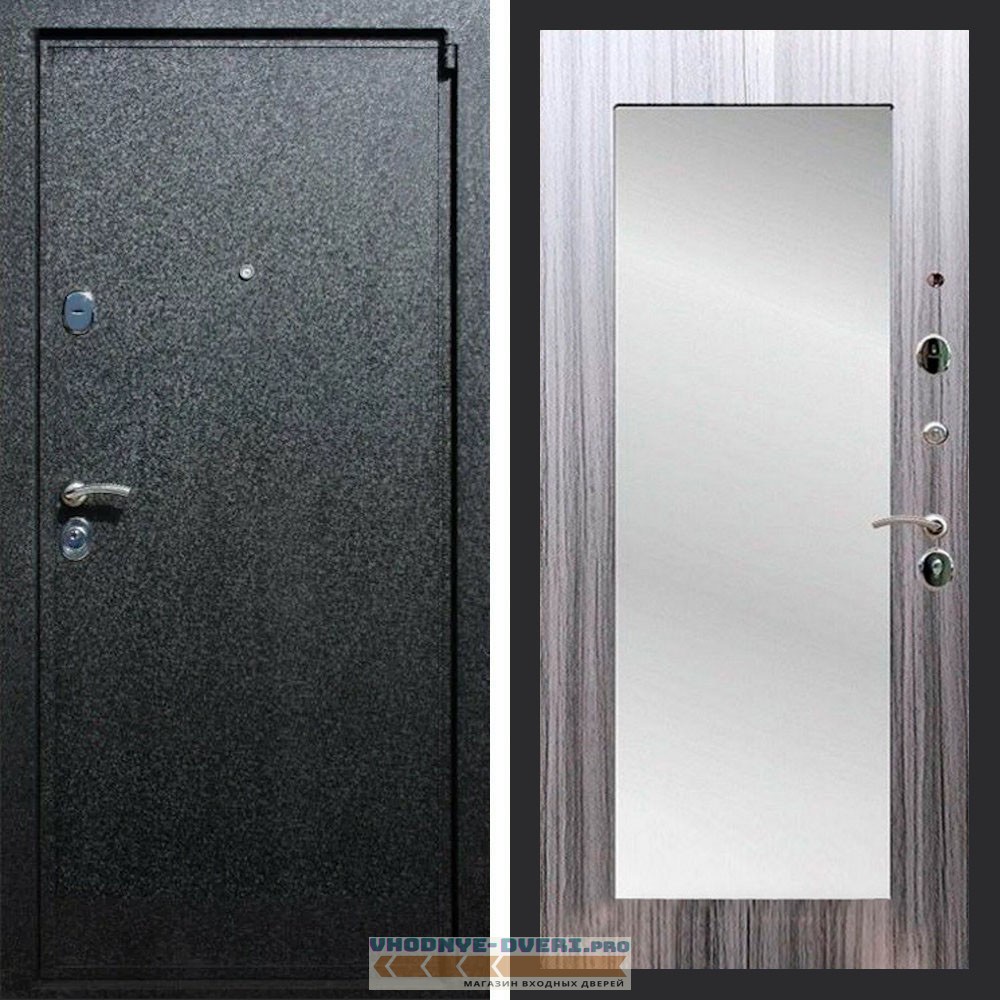 Входная дверь REX (Рекс) 3 Черный крокодил пастораль сандал серый