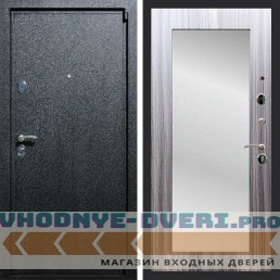 Входная дверь REX (Рекс) 3 Черный крокодил пастораль сандал серый