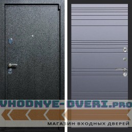 Входная дверь REX (Рекс) 3 Черный крокодил полоски горизонтальные силк титан