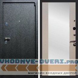 Входная дверь REX (Рекс) 3 Черный крокодил сб-16 лиственница бежевая