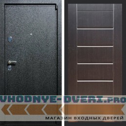 Входная дверь REX (Рекс) 3 Черный крокодил сити 16 мм венге