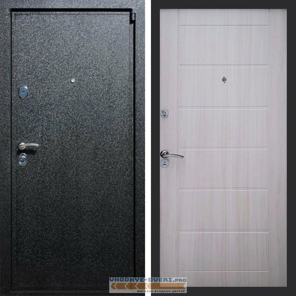 Входная дверь REX (Рекс) 3 Черный крокодил сити 6 мм сандал светлый