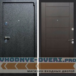Входная дверь REX (Рекс) 3 Черный крокодил сити 6 мм венге