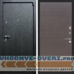 Входная дверь REX (Рекс) 3 Черный крокодил Венге поперечный гладкая