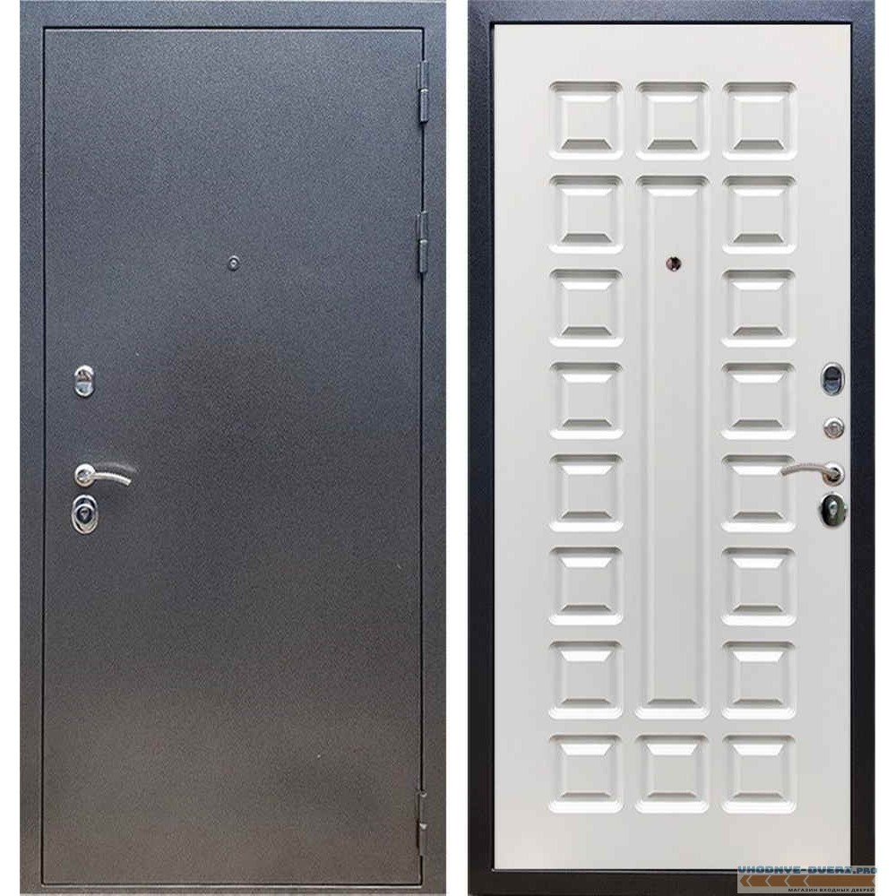 Входная дверь REX 11 Антик серебро ФЛ-183 Силк сноу
