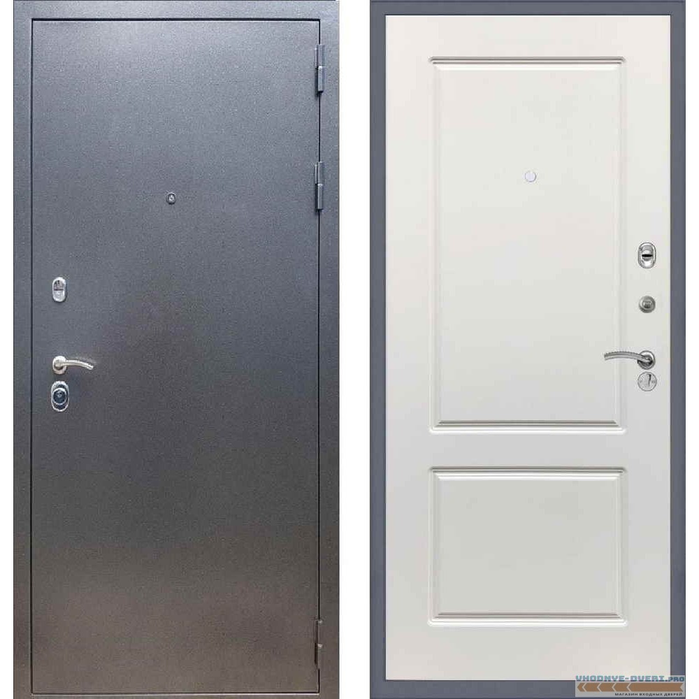 Входная дверь REX 11 Антик серебро ФЛ-117 Силк сноу