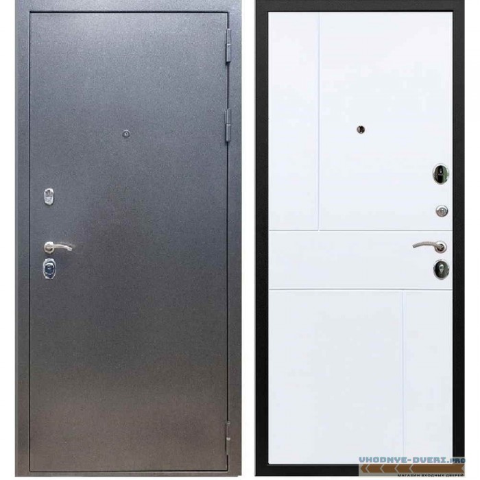 Входная дверь REX 11 Антик серебро ФЛ-290 Силк сноу
