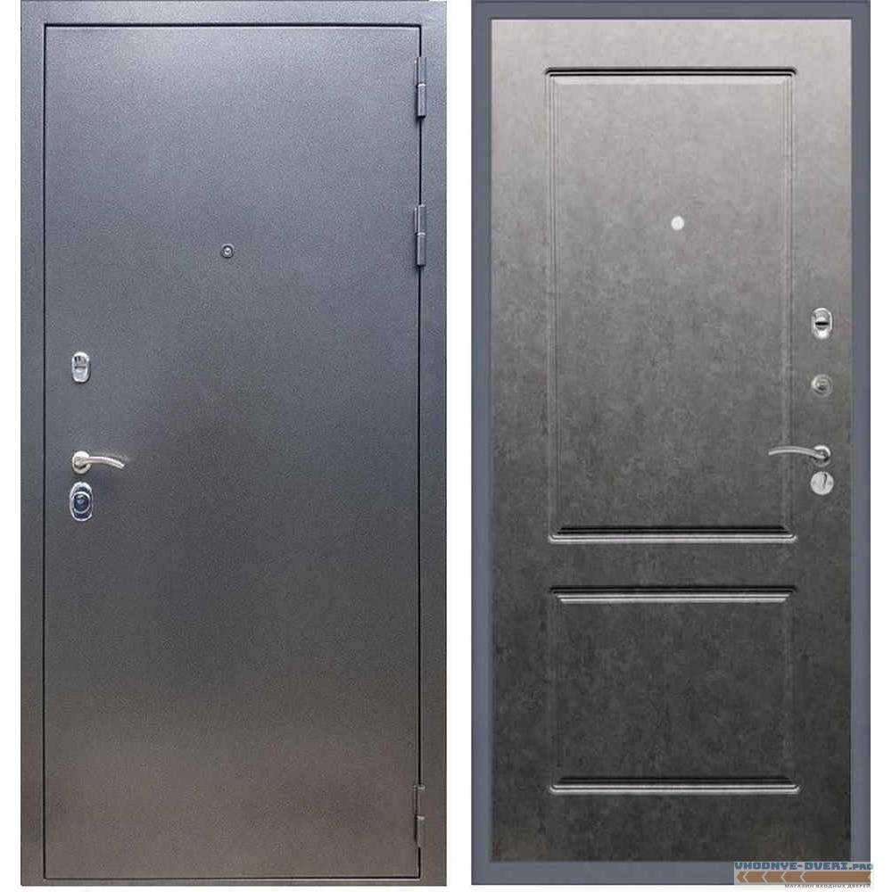 Входная дверь REX 11 Антик серебро ФЛ-117 Штукатурка графит