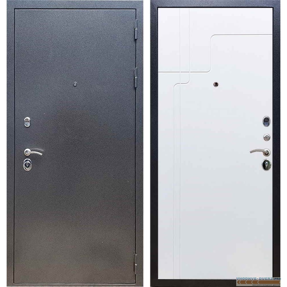 Входная дверь REX 11 Антик серебро ФЛ-246 Силк сноу