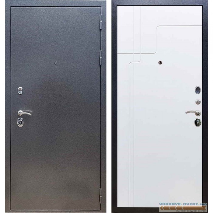 Входная дверь REX 11 Антик серебро ФЛ-246 Силк сноу