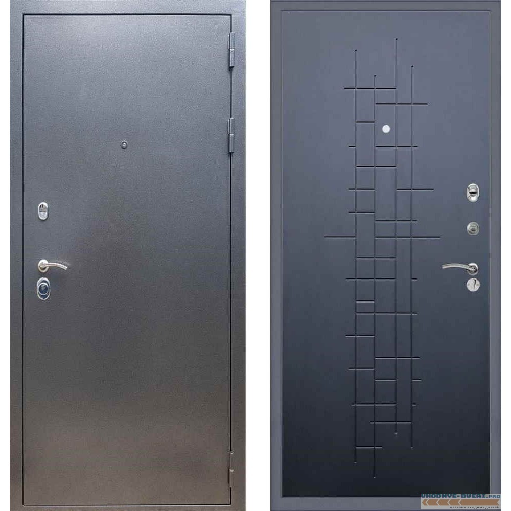Входная дверь REX 11 Антик серебро ФЛ-289 Ясень черный