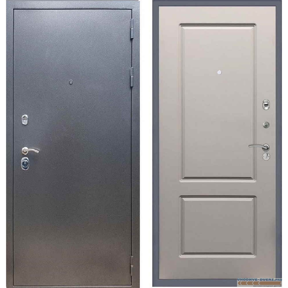 Входная дверь REX 11 Антик серебро ФЛ-117 Грей софт