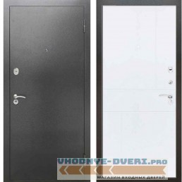 Входная металлическая дверь Рекс 2А Серебро антик ФЛ 290 Силк сноу