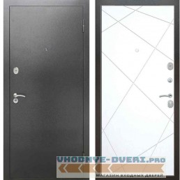 Входная металлическая дверь Рекс 2А Серебро антик ФЛ 291 Силк сноу