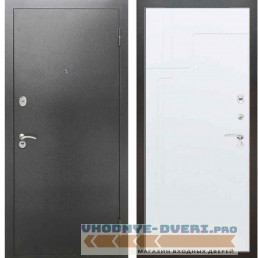 Входная металлическая дверь Рекс 2А Серебро антик ФЛ 246 Белый ясень