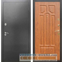 Входная металлическая дверь Рекс 2А Серебро антик ФЛ 58 Береза мореная
