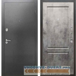 Входная металлическая дверь Рекс 2А Серебро антик ФЛ 117 Бетон темный