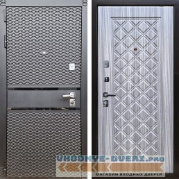Дверь ReX (Рекс) 15 Черный кварц (чешуя) ФЛ-184 Сандал серый (наружная)