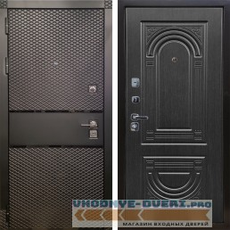 Дверь ReX (Рекс) 15 Черный кварц (чешуя) ФЛ-240 Венге (наружная)