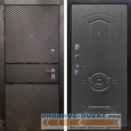 Дверь ReX (Рекс) 15 Черный кварц (чешуя) ФЛ-241 Венге (наружная)