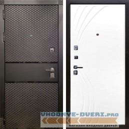 Дверь ReX (Рекс) 15 Черный кварц (чешуя) ФЛ-255 Силк сноу (наружная)