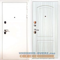 Дверь ReX (Рекс)  5 Белая шагрень ФЛ-138 Сандал светлый (наружная)
