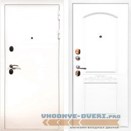 Дверь ReX (Рекс)  5 Белая шагрень ФЛ-233 Белый ясень (наружная)