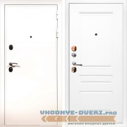 Дверь ReX (Рекс)  5 Белая шагрень ФЛ-243 Белый ясень (наружная)