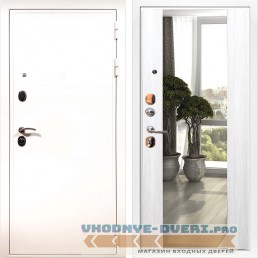 Дверь ReX (Рекс)  5 Белая шагрень СБ-16 Дуб филадельфия (наружная)