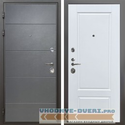 (металлическая) Shelter: Дверь стальная КОМФОРТ Лофт графит/Белый матовый (4)