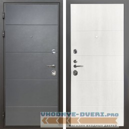 (металлическая) Shelter: Дверь стальная КОМФОРТ Лофт графит/Дуб филадельфия крем (7)